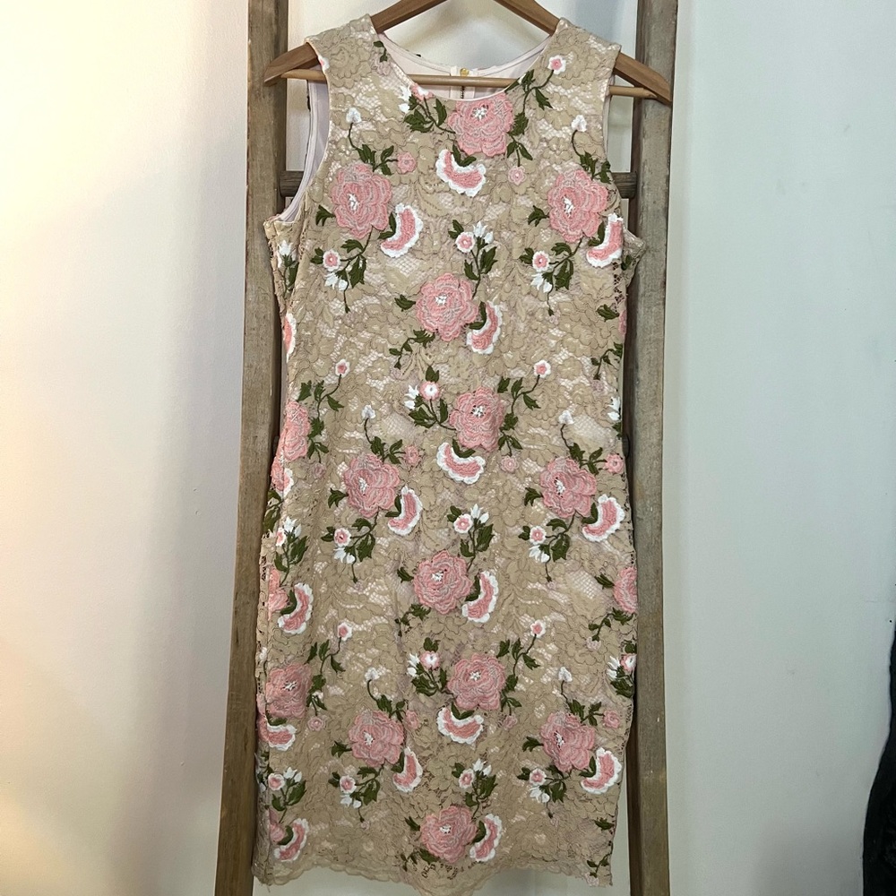 Calvin Klein Floral Lace Sleeveless Dress